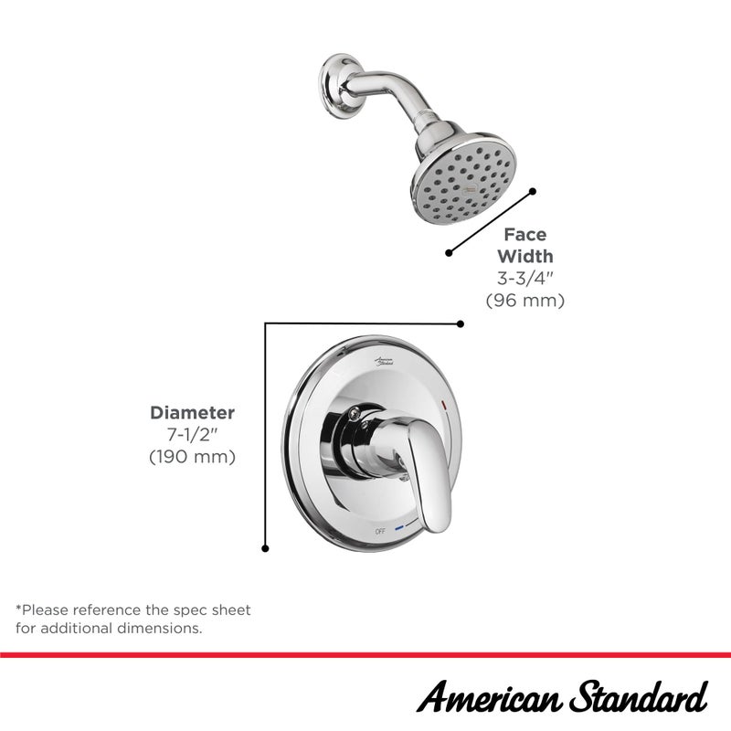 American Standard TU075508.295 Colony Pro Tub and Shower Trim Kit with Cartridge, 1.75 GPM, Brushed Nickel - Image 3